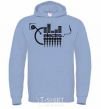 Men`s hoodie ELECTRO sky-blue фото