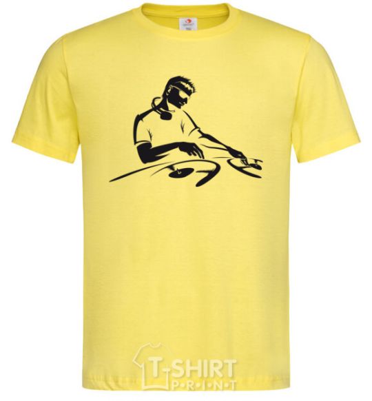 Мужская футболка DJ за пультом Лимонный фото