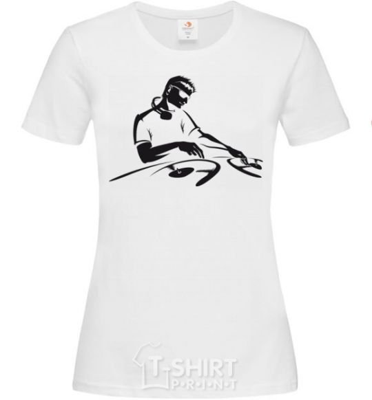 Women's T-shirt DJ at the console White фото