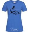 Women's T-shirt DJ at the console royal-blue фото