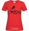 Women's T-shirt DJ at the console red фото