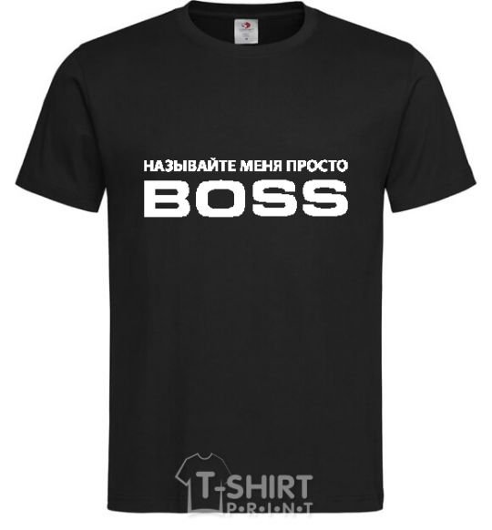 Men's T-Shirt Just call me boss black фото