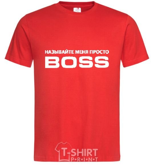 Men's T-Shirt Just call me boss red фото