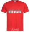 Men's T-Shirt Just call me boss red фото