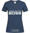 Women's T-shirt Just call me boss navy-blue фото