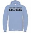 Men`s hoodie Just call me boss sky-blue фото