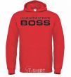 Men`s hoodie Just call me boss bright-red фото