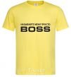 Men's T-Shirt Just call me boss cornsilk фото
