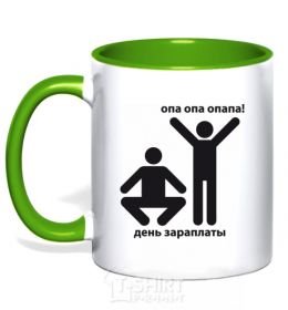 Mug with a colored handle Whoa whoa whoa whoa! Payday kelly-green фото