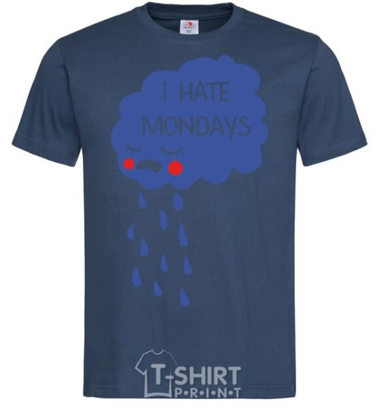 Men's T-Shirt I HATE MONDAYS navy-blue фото