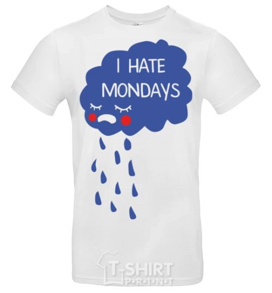 Men's T-Shirt I HATE MONDAYS White фото