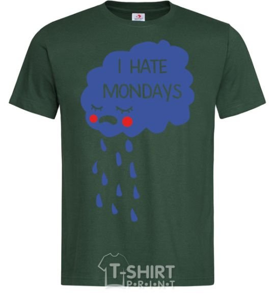 Men's T-Shirt I HATE MONDAYS bottle-green фото