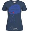 Women's T-shirt I HATE MONDAYS navy-blue фото