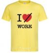 Мужская футболка I don't love work Лимонный фото