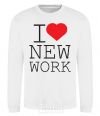 Sweatshirt I LOVE NEW WORK White фото