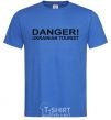 Men's T-Shirt DANGER! UKRAINIAN TOURIST royal-blue фото