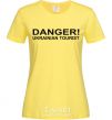 Женская футболка DANGER! UKRAINIAN TOURIST Лимонный фото