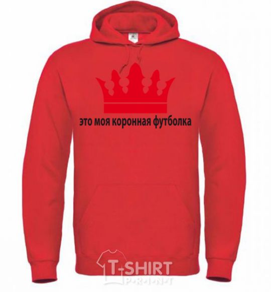 Men`s hoodie CROWN T-SHIRT bright-red фото