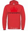 Men`s hoodie CROWN T-SHIRT bright-red фото