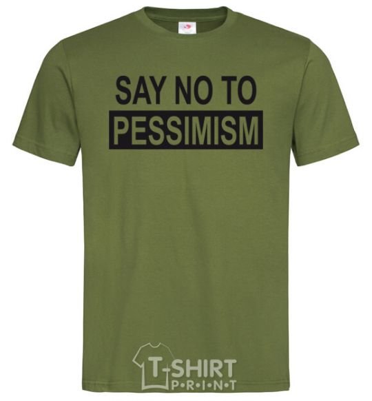 Men's T-Shirt SAY NO TO PESSIMISM millennial-khaki фото