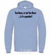 Men`s hoodie TWO BEERS sky-blue фото