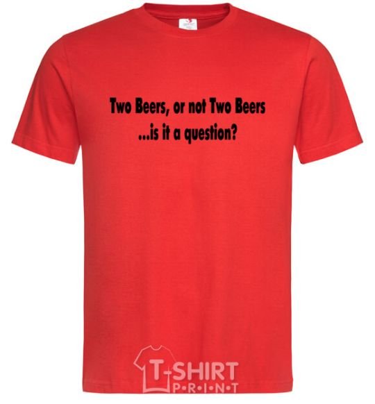 Men's T-Shirt TWO BEERS red фото