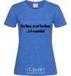 Women's T-shirt TWO BEERS royal-blue фото