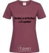 Women's T-shirt TWO BEERS burgundy фото