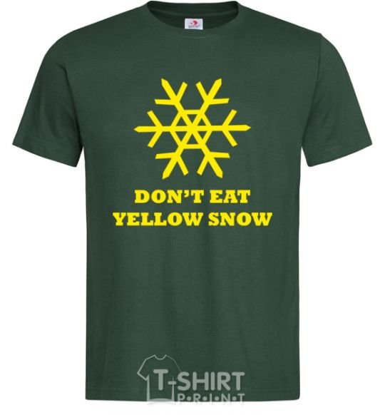 Мужская футболка DON`T EAT YELLOW SNOW Темно-зеленый фото