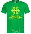 Мужская футболка DON`T EAT YELLOW SNOW Зеленый фото