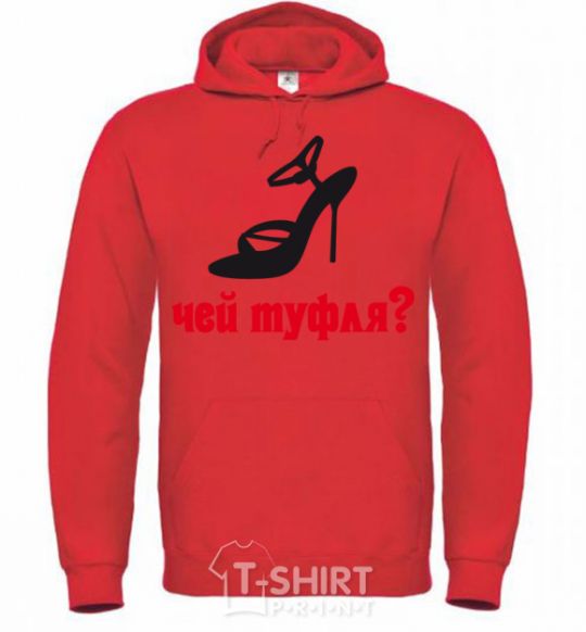 Men`s hoodie WHOSE SHOE? bright-red фото