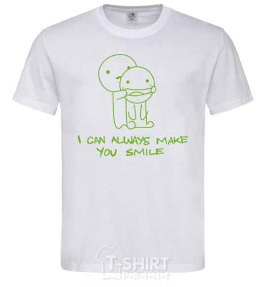 Men's T-Shirt I CAN ALWAYS MAKE YOU SMILE White фото