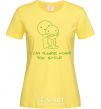 Женская футболка I CAN ALWAYS MAKE YOU SMILE Лимонный фото