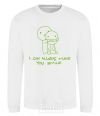 Sweatshirt I CAN ALWAYS MAKE YOU SMILE White фото