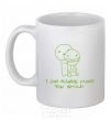 Ceramic mug I CAN ALWAYS MAKE YOU SMILE White фото