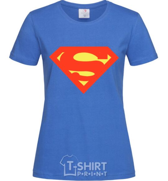 Women's T-shirt SUPERMAN Original royal-blue фото