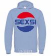 Men`s hoodie SEXSI sky-blue фото