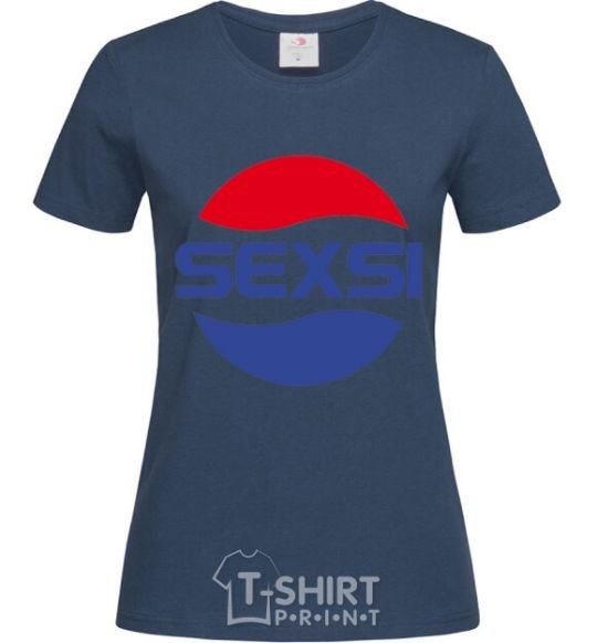Women's T-shirt SEXSI navy-blue фото