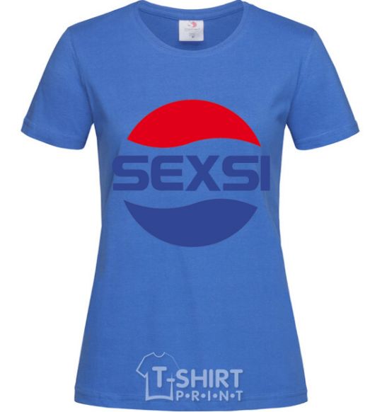 Women's T-shirt SEXSI royal-blue фото