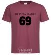 Men's T-Shirt DE PUTA MADRE burgundy фото