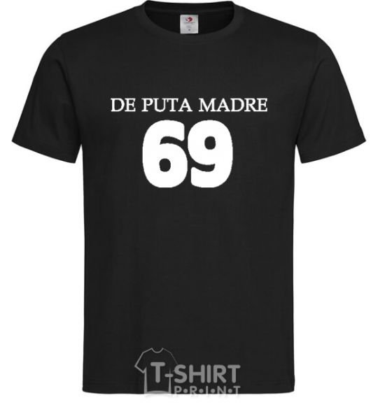 Men's T-Shirt DE PUTA MADRE black фото