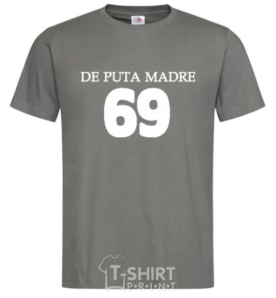 Men's T-Shirt DE PUTA MADRE dark-grey фото