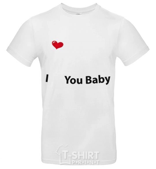 Men's T-Shirt I LOVE YOU BABY White фото