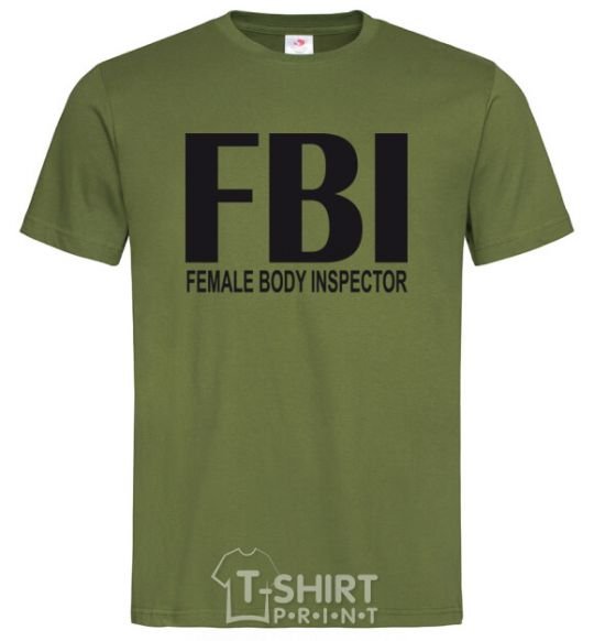 Men's T-Shirt FEMALE BODY INSPECTOR millennial-khaki фото