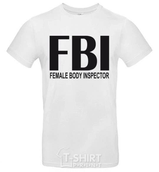 Мужская футболка FEMALE BODY INSPECTOR Белый фото