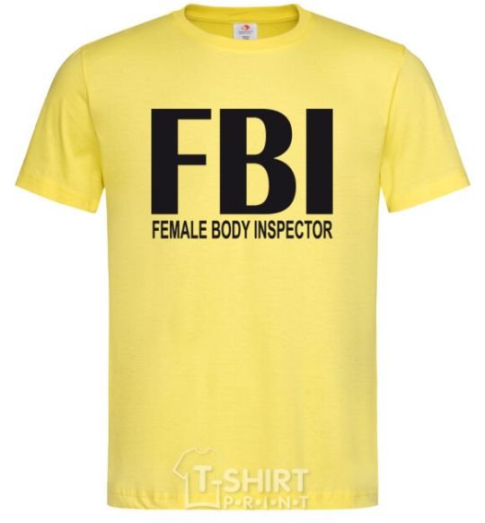 Мужская футболка FEMALE BODY INSPECTOR Лимонный фото