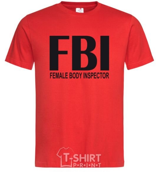 Мужская футболка FEMALE BODY INSPECTOR Красный фото