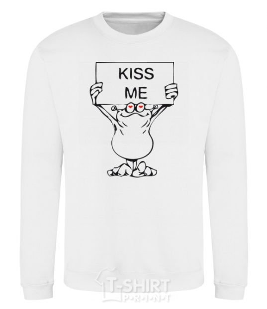Sweatshirt KISS ME White фото