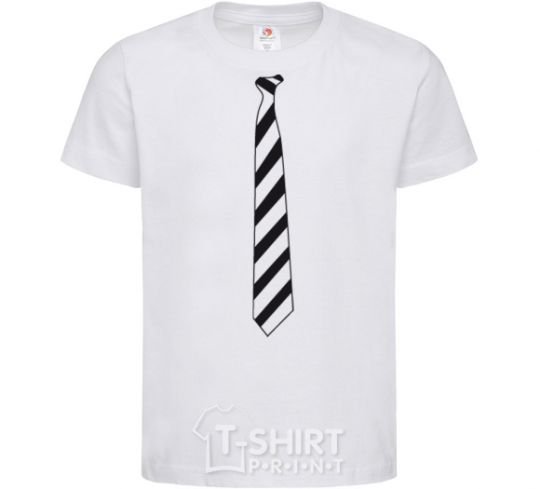 Kids T-shirt Striped tie White фото