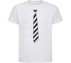 Kids T-shirt Striped tie White фото